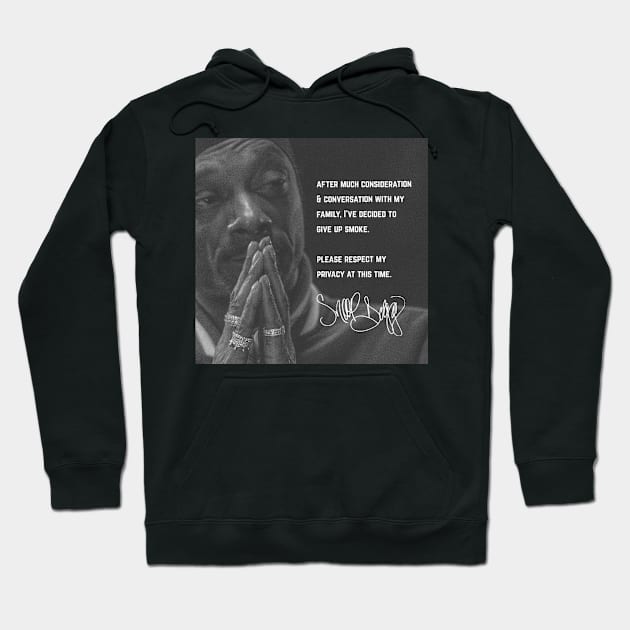 Snoop Dogg Quits Weed Hoodie by foozler